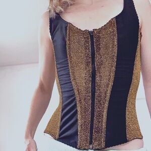Black & Gold sparkly corset